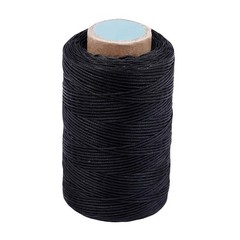 284Yards Leather Sewing Waxed Thread-Practical Long Stitching Thread Black