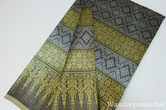 Luxury Gray Thai silk fabric makes for sarong or dress