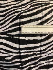 6 Yards Black White Zebra Print Fabric 44” Wide 100% Cotton