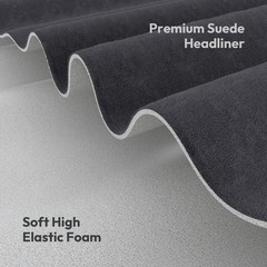 Suede Auto Headliner Fabric 92″ L — 60″ W With Foam Backing Tube Packaging Dark