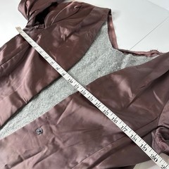 Vintage Union Made Womens Coat Lining Salvaged Brown Satin Wool Textile READ