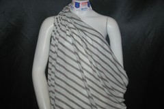 Linen Cotton Rayon Knit Jersey fabric 11/16″ Natural 1/4″ Brown by the yard
