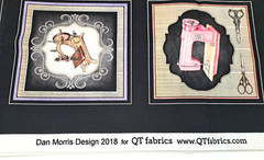 Vintage Sewing Machines Fabric Panel Cotton Quilt Blocks Dan Morris 2018 QT