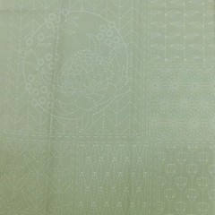 Patchwork Quilting Sewing Fabric Sashiko Botanical Green Panel 60x137cm