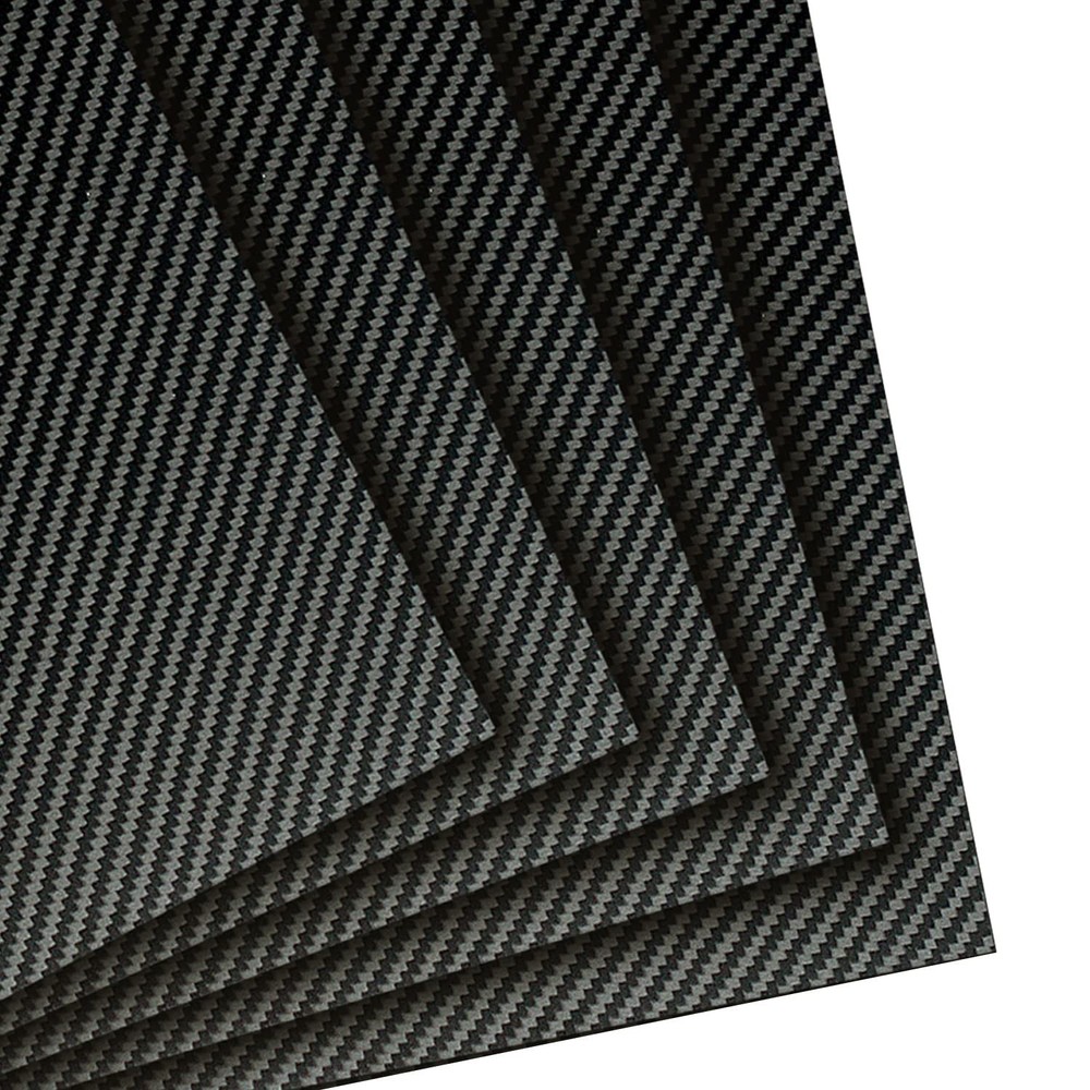 3K Carbon Fiber Sheet, 200x300x1.5mm, 1.5mm Thick, Twill Weave, Matte Plate
