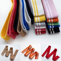 Cotton Knitting T shirt Collar V-neck Cuff Thread Thin Rib Fabric Shirt Clothes