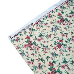 VTG Waverly Fairhaven Bright Floral Fabric 6.5 Sq Yards Cotton Cottage Shabby