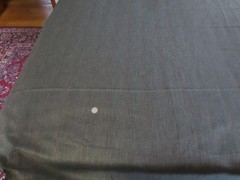 5196. Soft GREY HERRINGBONE Wool or Wool Blend FABRIC – 60″ x 1-3/4 yds.