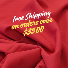 Fire Red Tropical 100% Polyester non-stretch, machine washable.