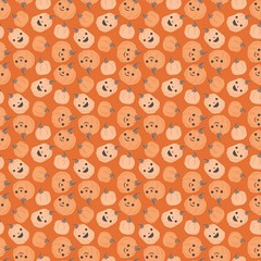 RILEY BLAKE – Frank and Friends by My Mind’s Eye – Pumpkins – Orange ,1/4 yard