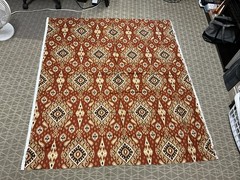 Mill Creek Fabrics Remnant Warm Red With Brown 56” X 65”