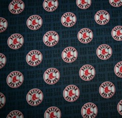 Boston Red Sox MLB Sports Mini Print Fabric WIDE FQ (18″ x 28″) 100% Cotton New