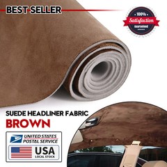 Chocolate Suede Headliner Fabric Polyester Backing Car Roof Panel Lining 80″x60″