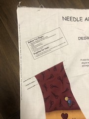 Needle Art From My Heart Vest Fabric Panel 36” X 57” New