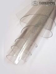 30 Gauge .8mm Jelly Transparent Sparkle Glossy Plastic Vinyl 30 Gauge, Clear