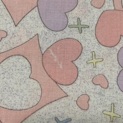 Vintage Precious Moments Fabric 3 Ydx44” Uncut Pastel Heart Crayon Spectrix 2001