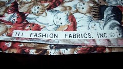 Hi Fashion Fabrics ~ Cats Cuddling White Brown Orange Cotton 44” wide x 1/2 yd