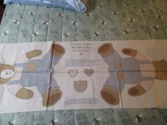 Vintage Country Patchwork Teddy Bear Cotton Cut and Sew
