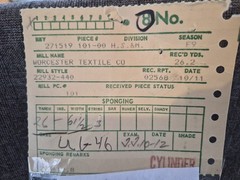 Rare Vintage Worcester Textile Co. Worsted Wool Blend Fabric, 1 yrd