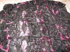 black Velvet Burnout on chiffon Fabric 44″ Wide x 88″ long