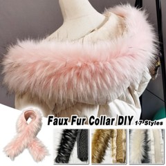 Faux Fox Fur Collar DIY Craft Strips Clothing Accessories Scarf Hat Coat Edging.
