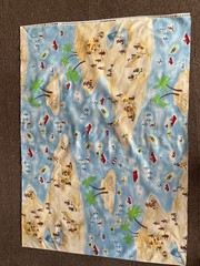 Cotton Fabric Socks Monkey Sumer Island By Moda 44”x 32”102