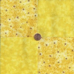 Gold Stars Yellow Solid Star Stash 100% Cotton Fabric Quilt Square Blocks EU
