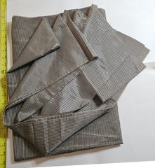 4 lbs Fabric Remnant Tulle Polyester Lining Mesh Sheer Faux Taffeta Stripe White