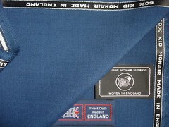 60% SUMMER KID MOHAIR & WOOL “UCLA Blue SUITING FABRIC MADE IN ENGLAND See Below