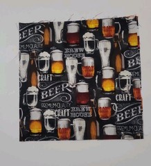 13 Beer Novelty Quilt Blocks 8.5″ 100% Cotton Fabric Squares Craft 3 Designs