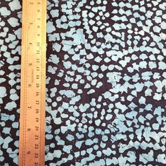 Batik navy blue turquoise animal theme cotton quilting sewing fabric bhy x 44″