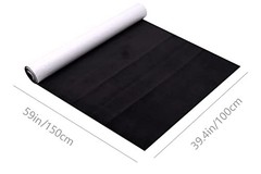 Microfiber Fabric Self-Adhesive Suede Look, Premium 39.4″x59″ 100×150 cm Black