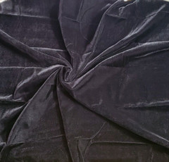 3′ Triple Plush Velvet Fabric BLACK 45″ wide Acetate/Nylon CRAFTS COSTUMES DECOR