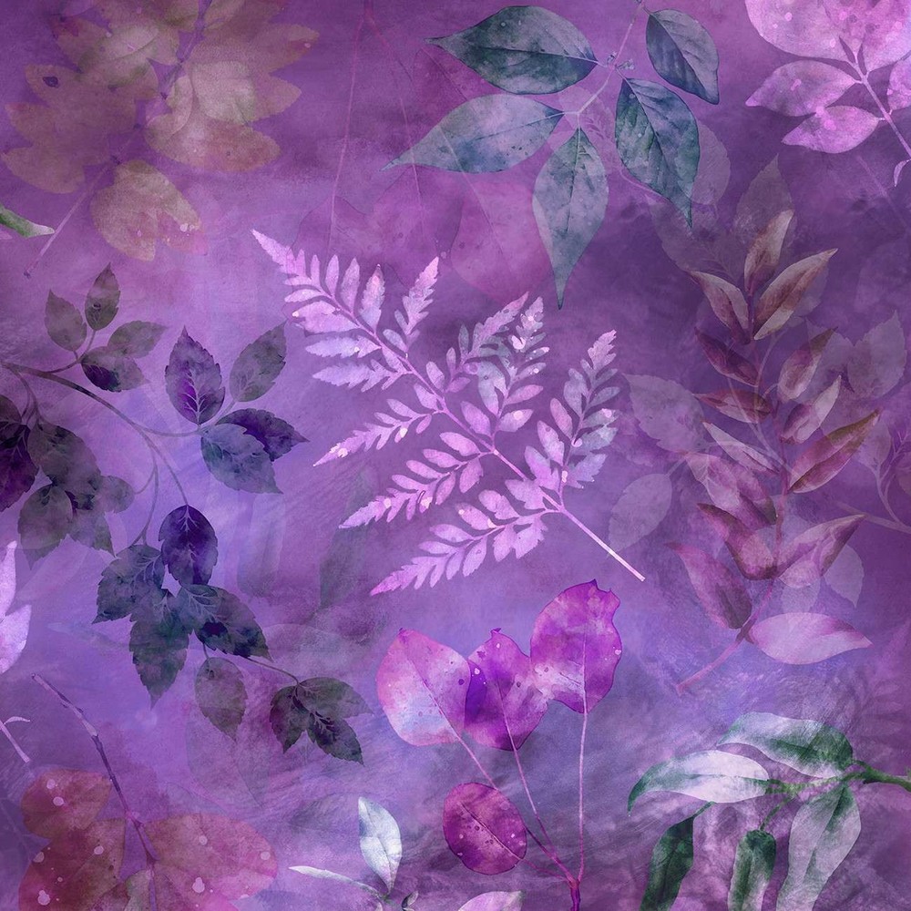 Hoffman – Dandelion Wishes – Fern And Foliage – Marsala, Fabric BTY
