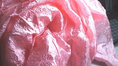 Pink Antique Vintage Embossed Floral Doll Costume Craft Sewing Fabric 1940