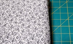 #3 Black & Beige Flower Cotton Print-12 yds. 9”