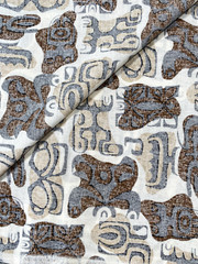 Fashion In Prints Inc Fabric Geometric Abstract 1 1/4 Y X 36″ Brown Black White