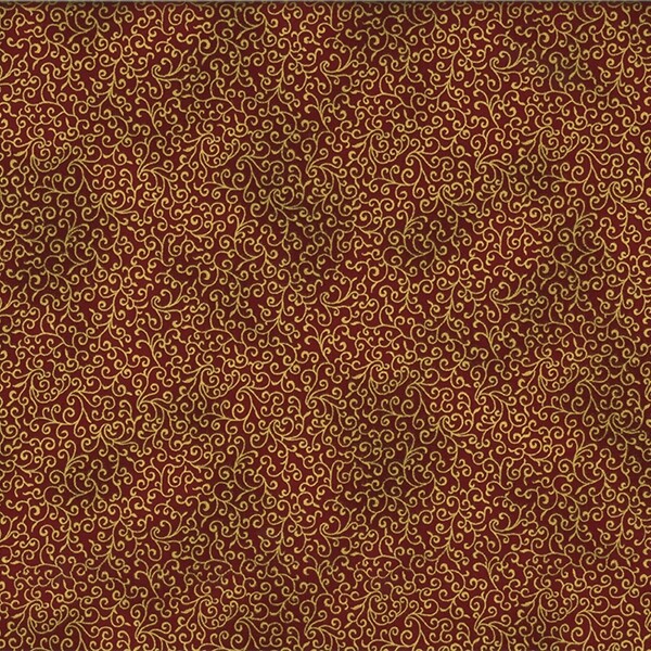Winter Blossom By Hoffman – Scarlet/Gold #P7618-78G