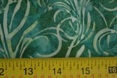 By 1/2 Yd, Green Swirls on Green Hand-Painted Indonesia Batik, Hoffman, B606