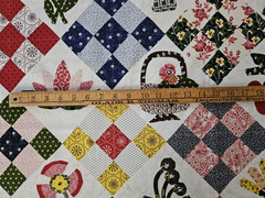 WINDHAM Fabrics CALICO GARDEN Shelburne Museum Cheater Quilt Squares 54″ L x 44″