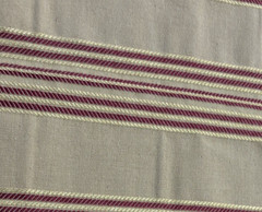 Striped Upholstery Decor Fabric Gold Burgundy Red 58″ Wide Sold by the Yard