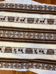 Guatamalan Ethnic Print Tablecloth/Fabric/Tapestry 48×53 Polyester Blend