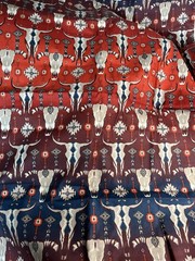 Cow Skull Fabric Western Hancock’s Cotton Southwest 1 1/2 Yards x 44” Hombre