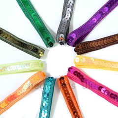 Sequin Ribbon Trimming Tape Border 10mm,Single Line Embellishment Neotrims