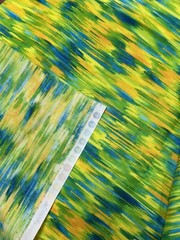 Lot 8 Fabric All Different Assorted Size Pieces Watercolor Colorful Tie Dye