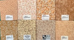 Lot of 6 Beige Cotton Fat Quarters 18×20″ Prints Stash Builder FQ58
