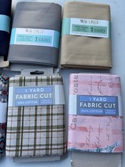8 Piece Bundle- 5 Waverly -Packaged 100% Cotton 1 Yard Fabric 36” X 43″ Ea + 3