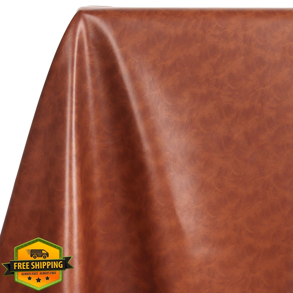 Meneng Brown Crazy Horse vinyl faux leather 1Yd