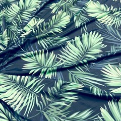 FREE SHIPPING Spandex Fabric Leaves Print Stretch 60″wide by yard for Swimwear