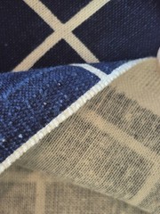 Cotton Duck Canvas Fabric Navy 52×90″ White Stripe 60×110″ READ 5+yards